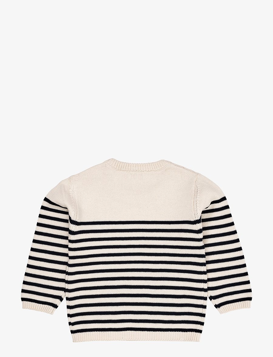 Copenhagen Colors - KNITTED STRIPED SAILOR JUMPER - cream navy combi - 2