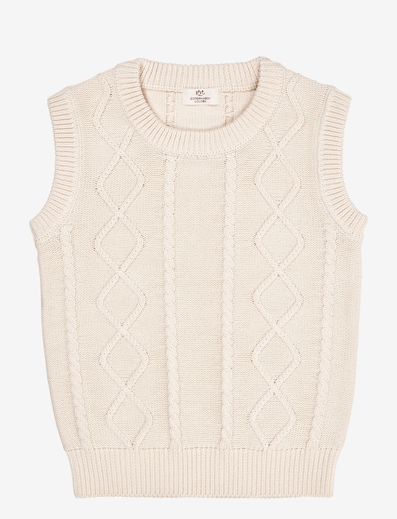 Copenhagen Colors - KNITTED CABLE VEST - veste - cream - 1