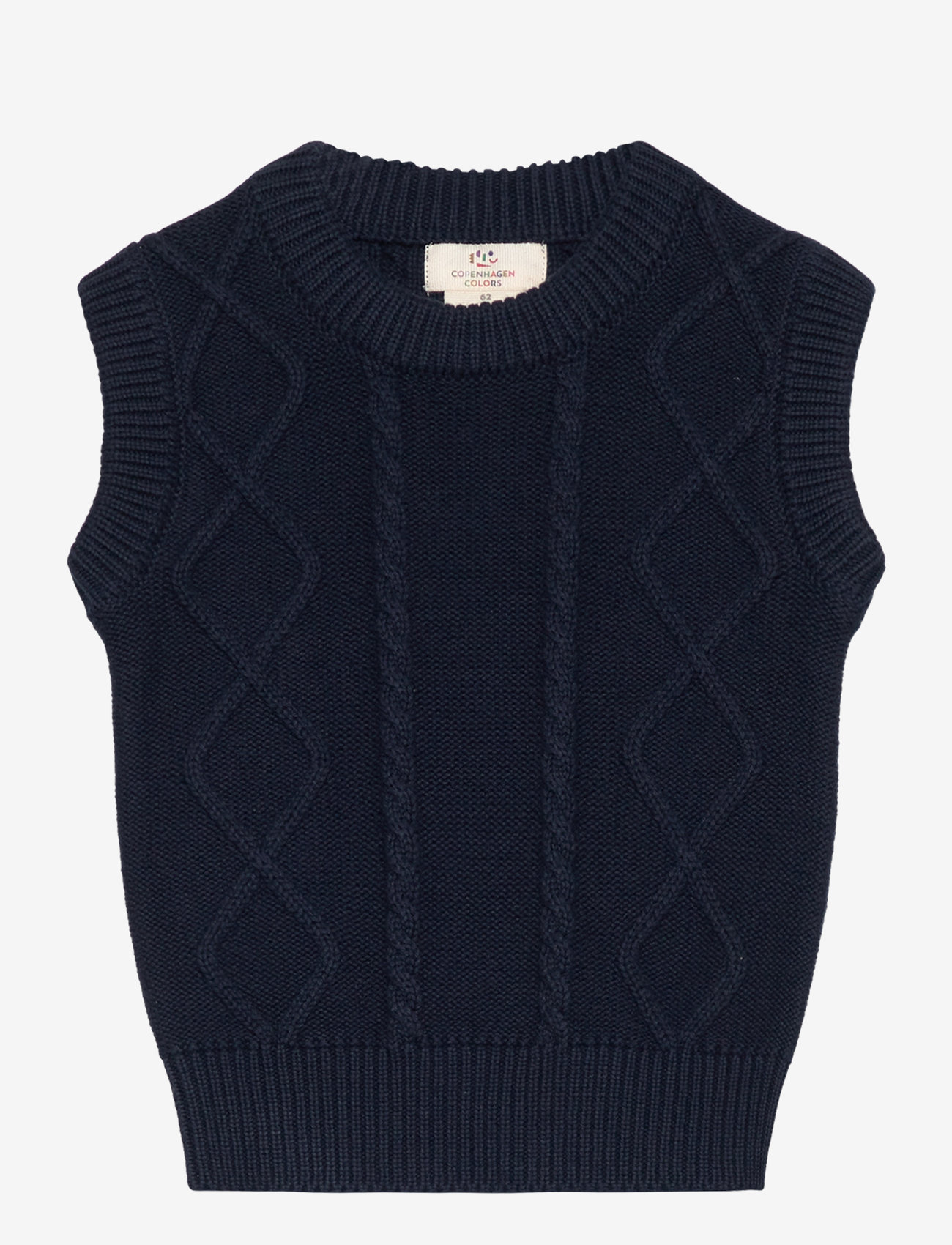 Copenhagen Colors - KNITTED CABLE VEST - veste - navy - 0