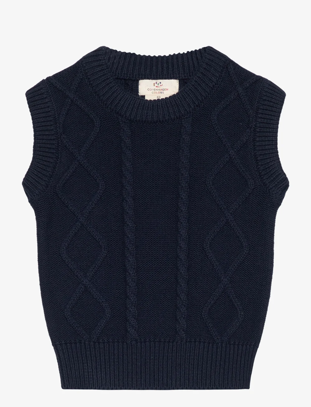 Copenhagen Colors - KNITTED CABLE VEST - västar - navy - 0