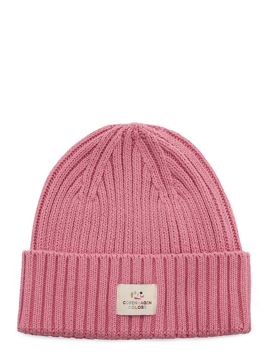 Copenhagen Colors - Cotton Knitted Classic Beanie - beanies - blossom pink - 0