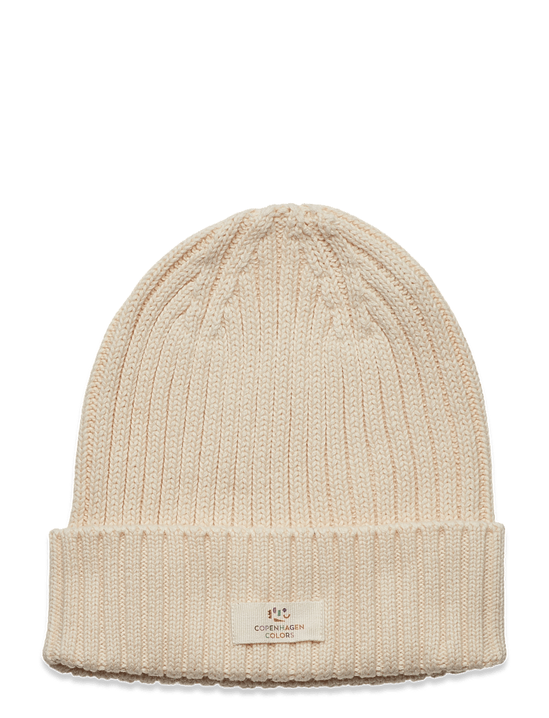 Copenhagen Colors - COTTON KNITTED CLASSIC BEANIE - bonnet - cream - 0