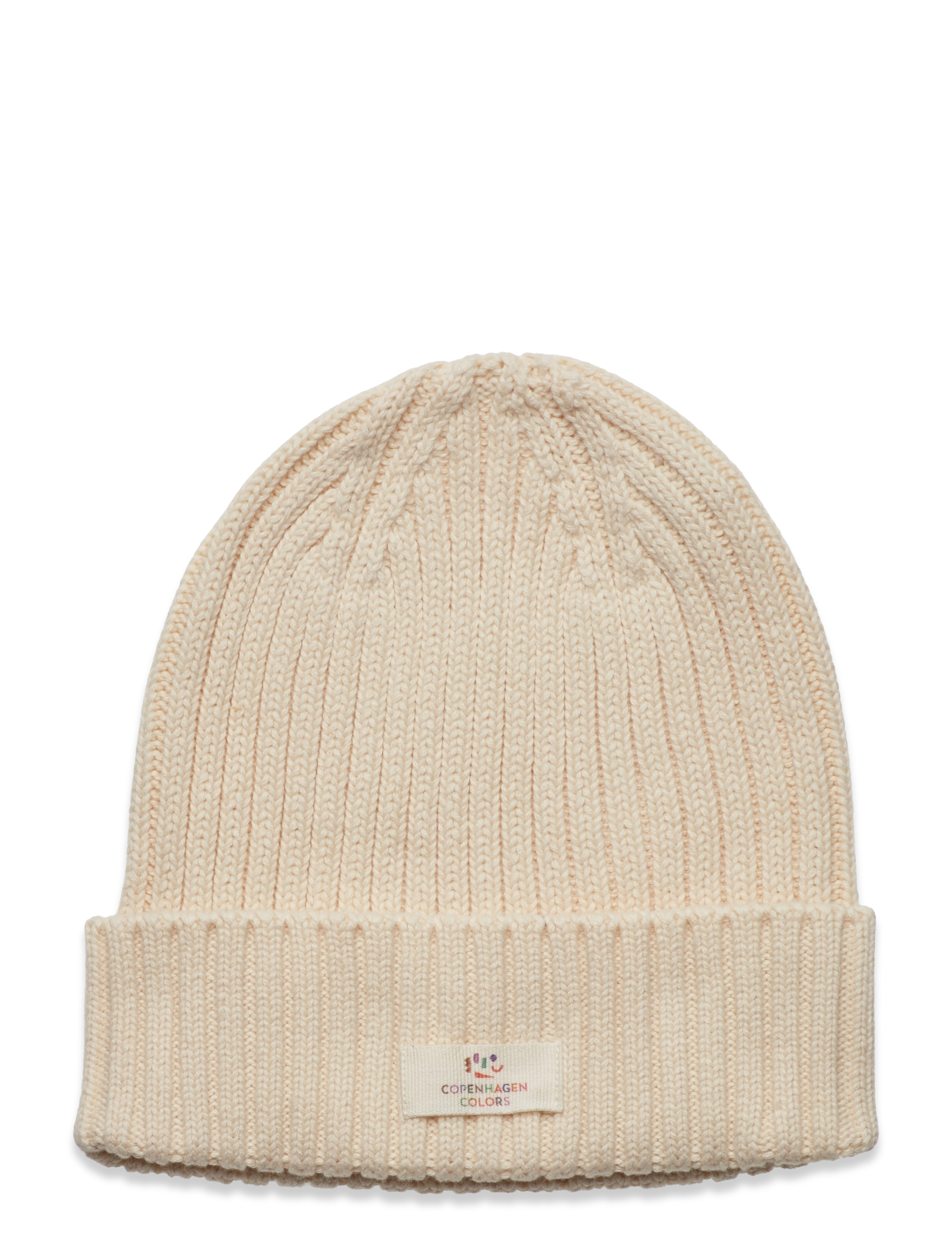 Copenhagen Colors - COTTON KNITTED CLASSIC BEANIE - beanies - cream - 0