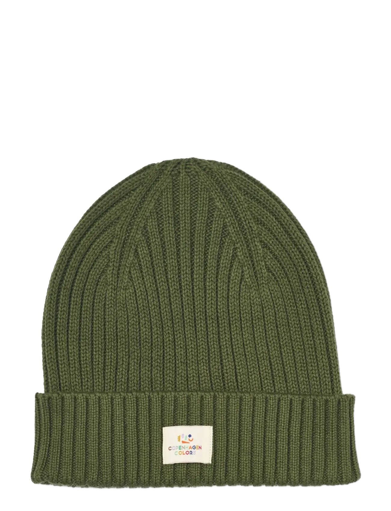 Copenhagen Colors Cotton Knitted Classic Beanie - Mützen - DARK GREEN / green