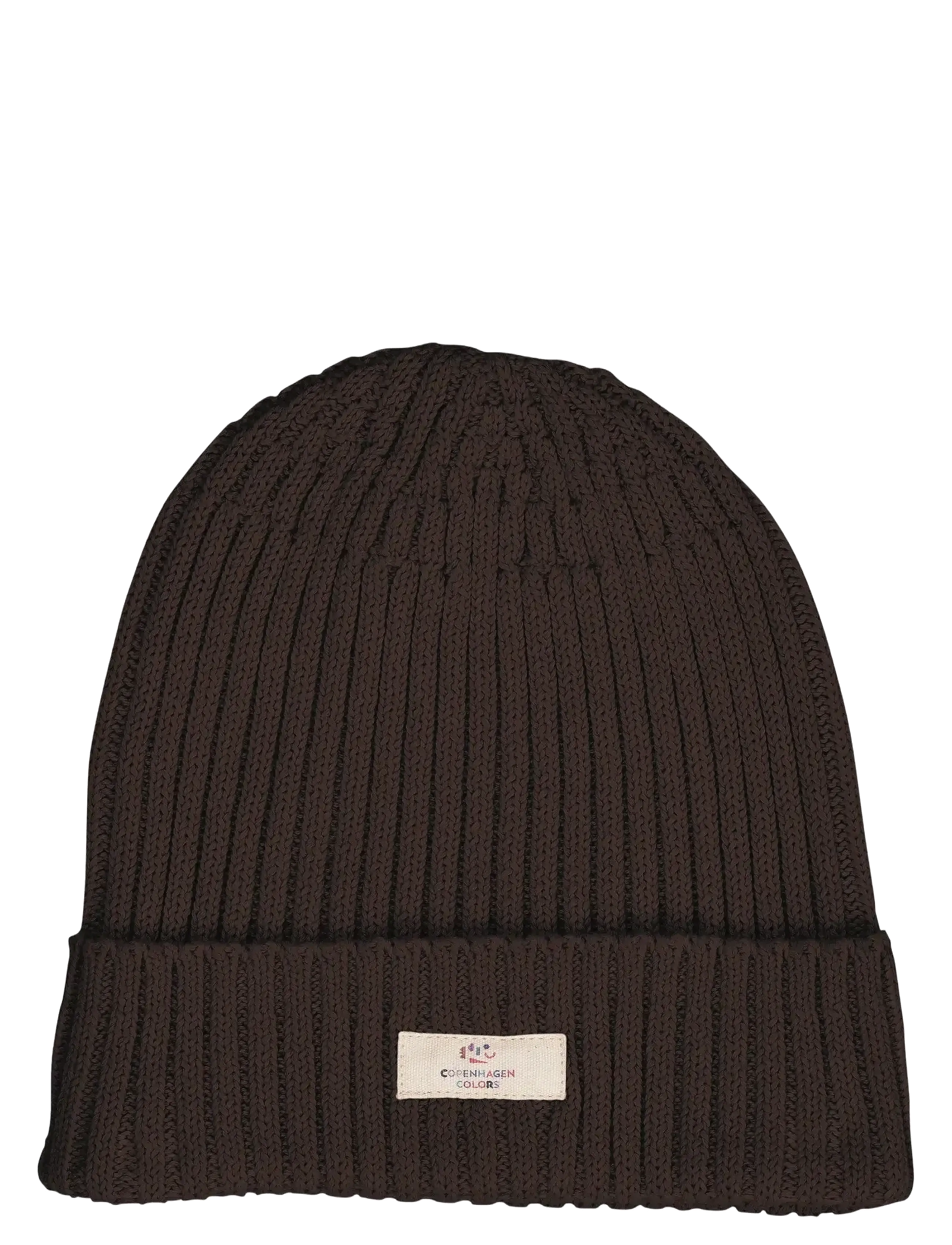 Copenhagen Colors COTTON KNITTED CLASSIC BEANIE - Accessoires - DK BROWN / brown