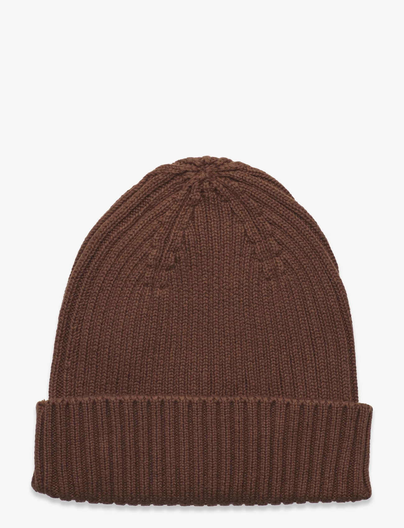 Copenhagen Colors - COTTON KNITTED CLASSIC BEANIE - lowest prices - dk brown - 1