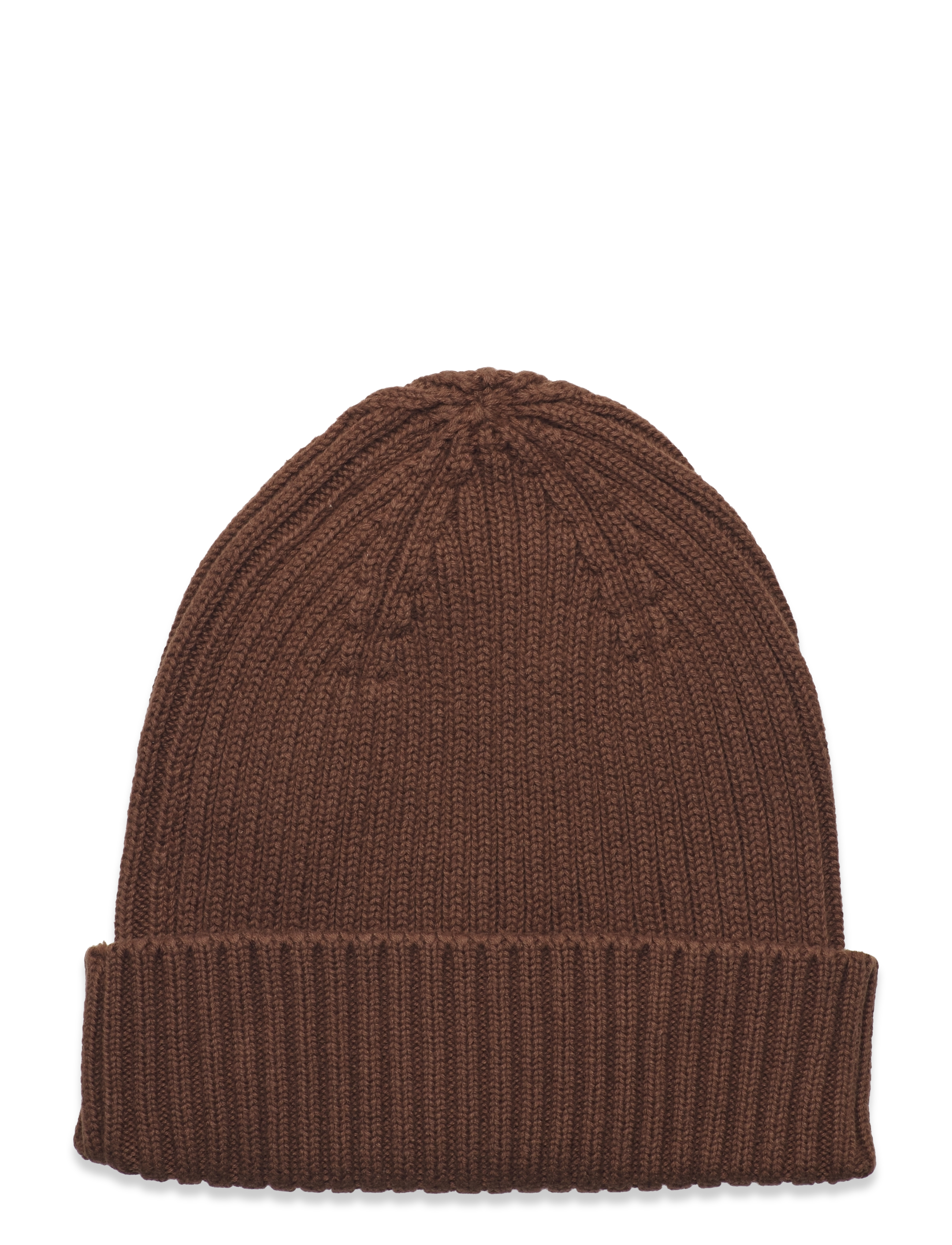 Copenhagen Colors - COTTON KNITTED CLASSIC BEANIE - beanies - dk brown - 1
