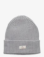 COTTON KNITTED CLASSIC BEANIE - DUSTY BLUE