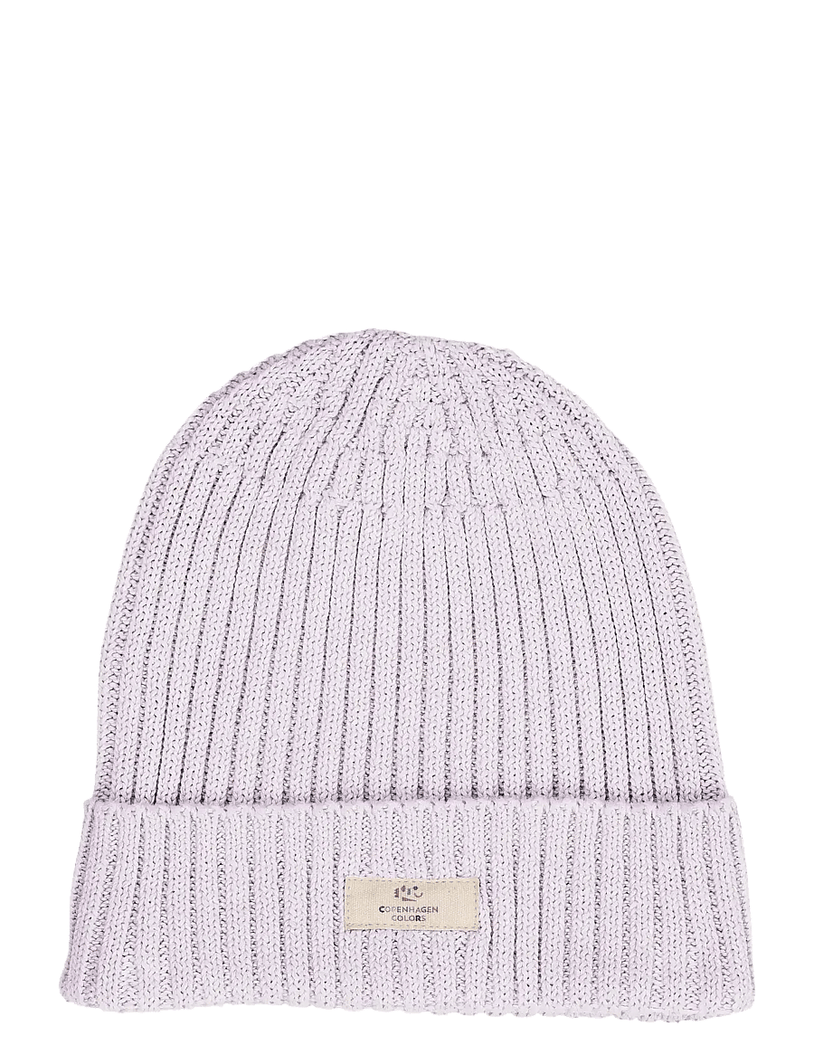 Copenhagen Colors - COTTON KNITTED CLASSIC BEANIE - beanies - lavender - 0