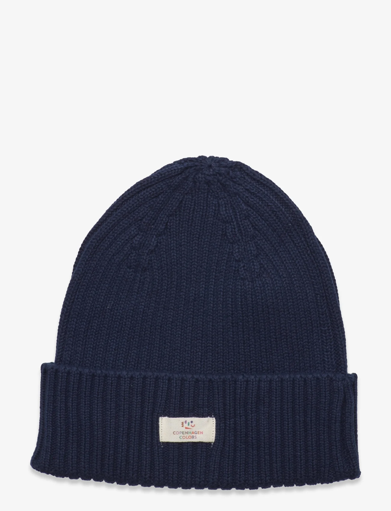 Copenhagen Colors - COTTON KNITTED CLASSIC BEANIE - madalaimad hinnad - navy - 0