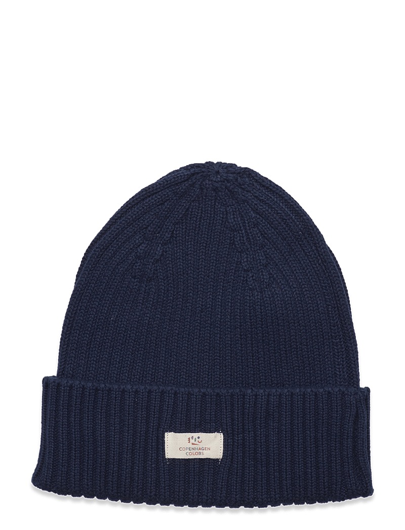Copenhagen Colors - COTTON KNITTED CLASSIC BEANIE - beanies - navy - 0