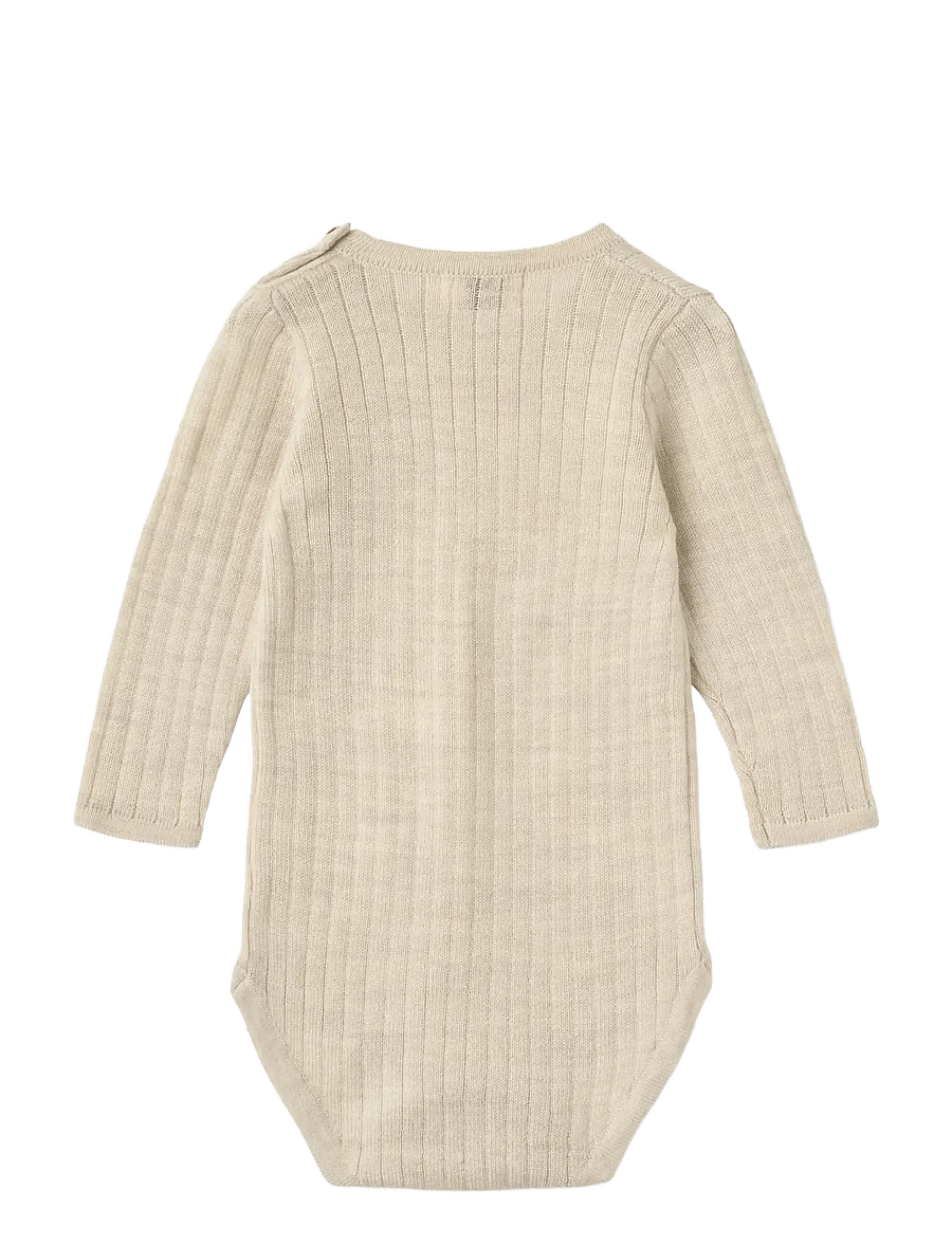 Copenhagen Colors - MERINO LS RIB BODYSTOCKING - beebi alusriided - pale cream melange - 1