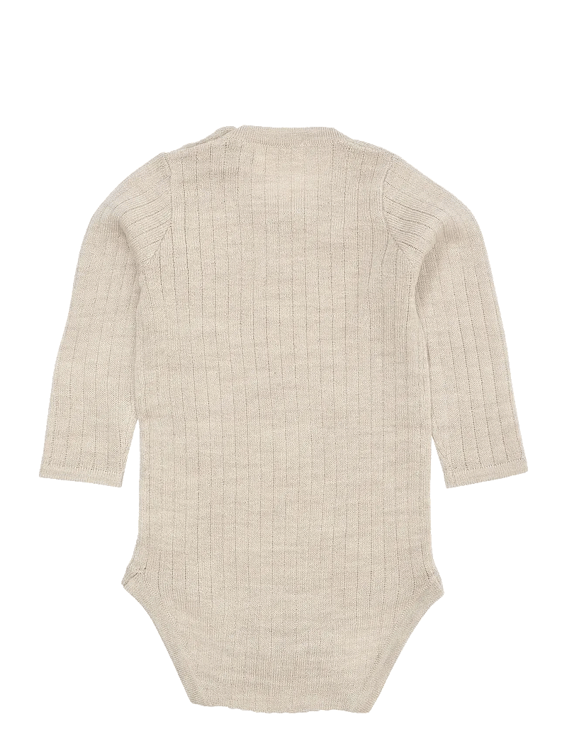 Copenhagen Colors - MERINO LS RIB BODYSTOCKING - långärmade bodies - pale cream melange - 1
