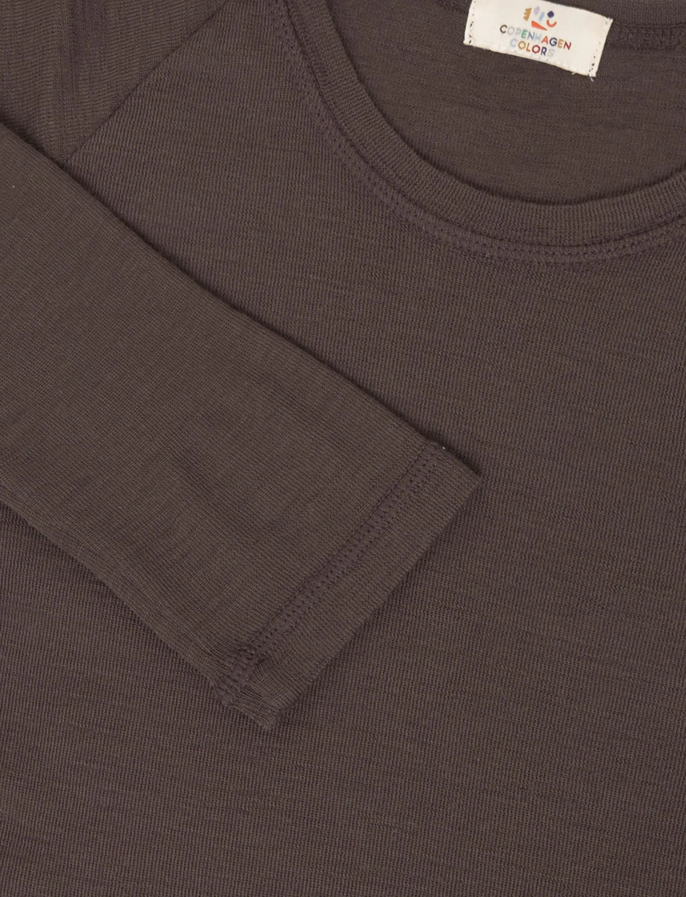 Copenhagen Colors - Merino Light Knitted T-Shirt LS - langärmelig - dk brown - 2