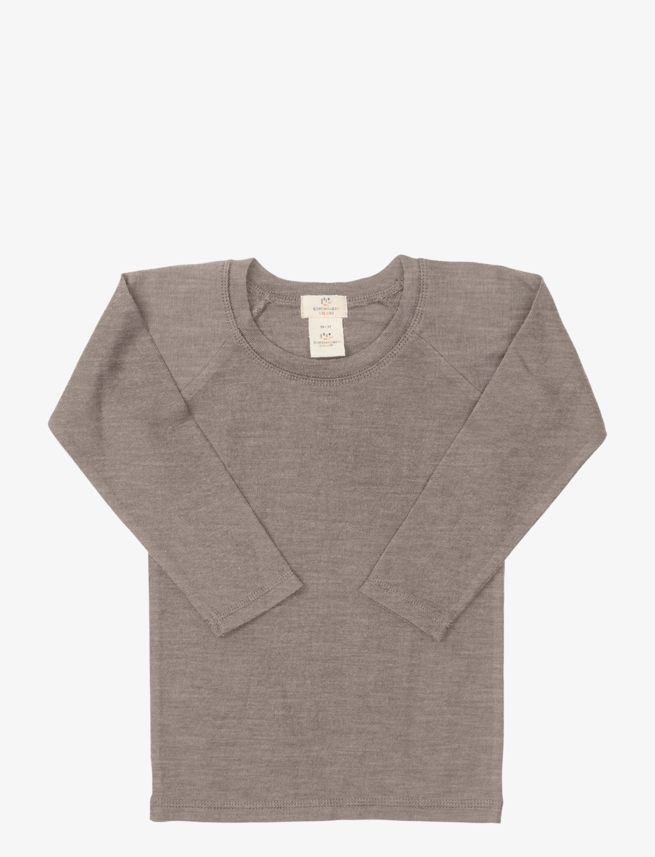 Copenhagen Colors Merino Light Knitted T-Shirt Ls, 74, Beige, T-Shirts > Langærmede T-shirts, Børn