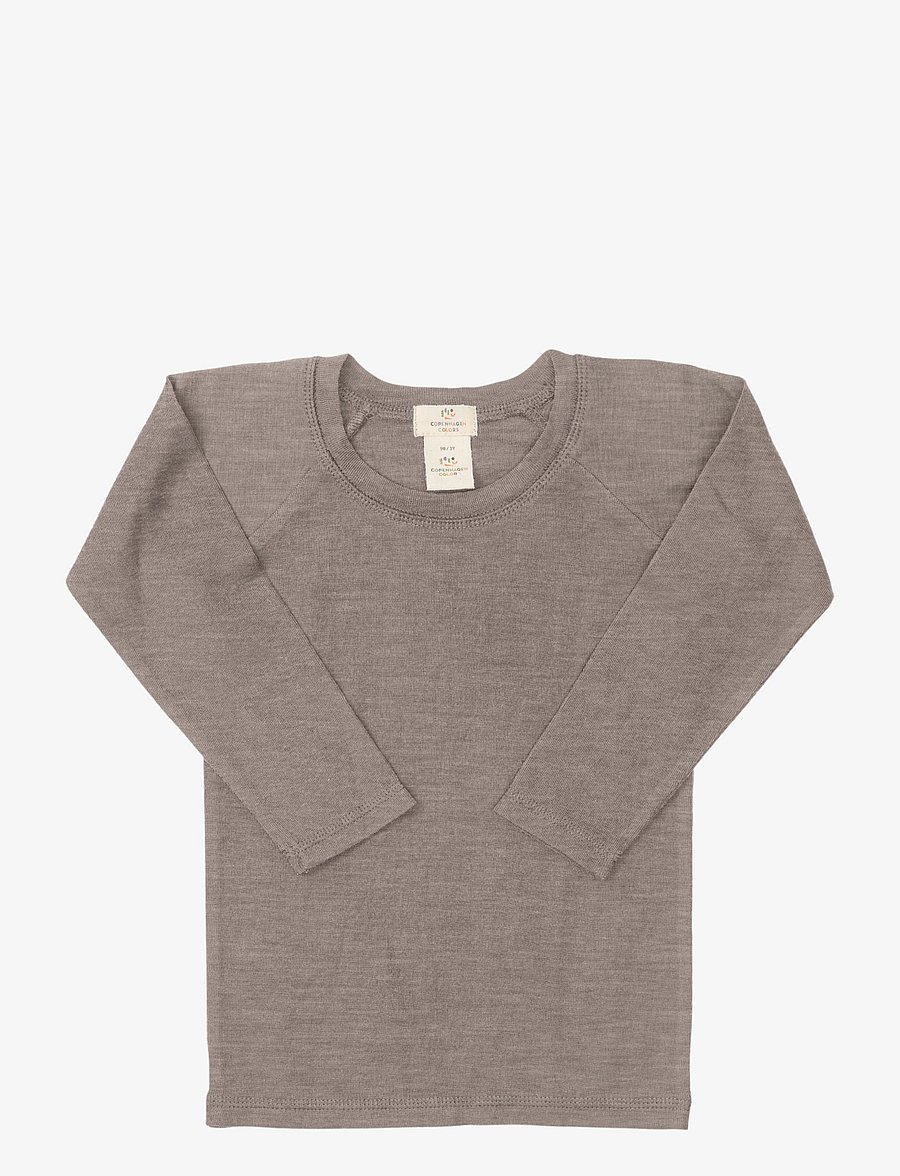Copenhagen Colors - MERINO LIGHT KNITTED T-SHIRT LS - marškinėliai ilgomis rankovėmis - natural melange - 0