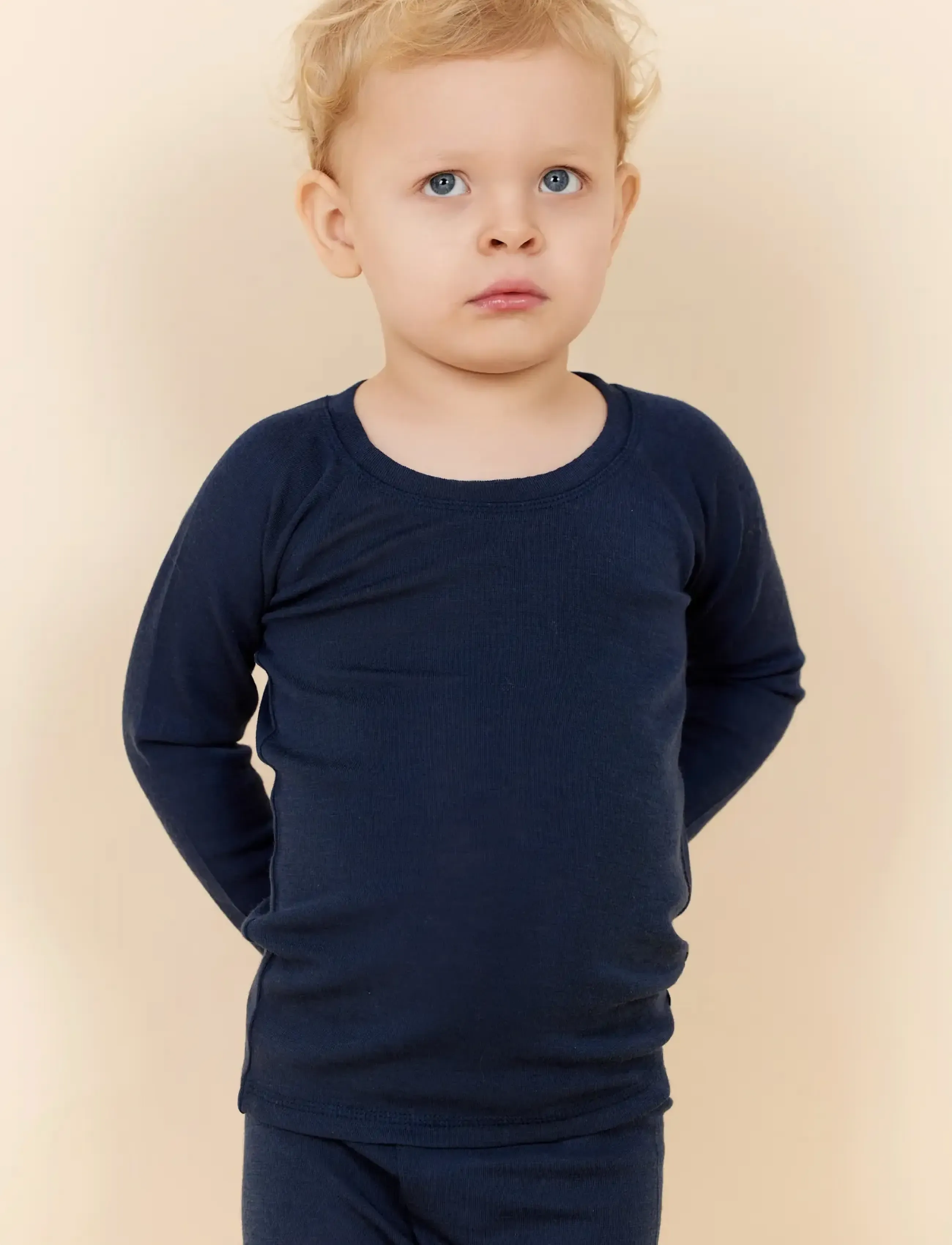 Copenhagen Colors - Merino Light Knitted T-Shirt LS - långärmade t-shirts - navy - 0