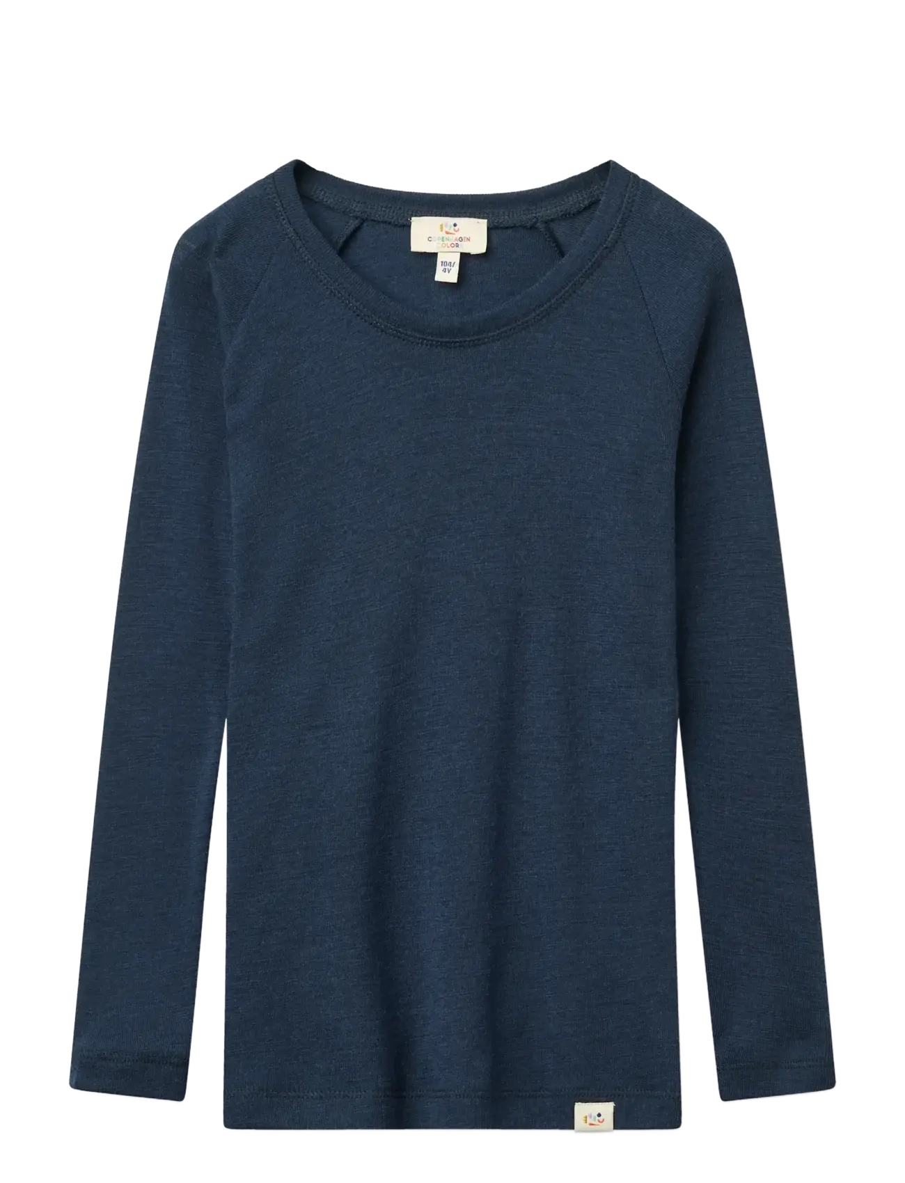 Copenhagen Colors - Merino Light Knitted T-Shirt LS - långärmade t-shirts - navy - 2