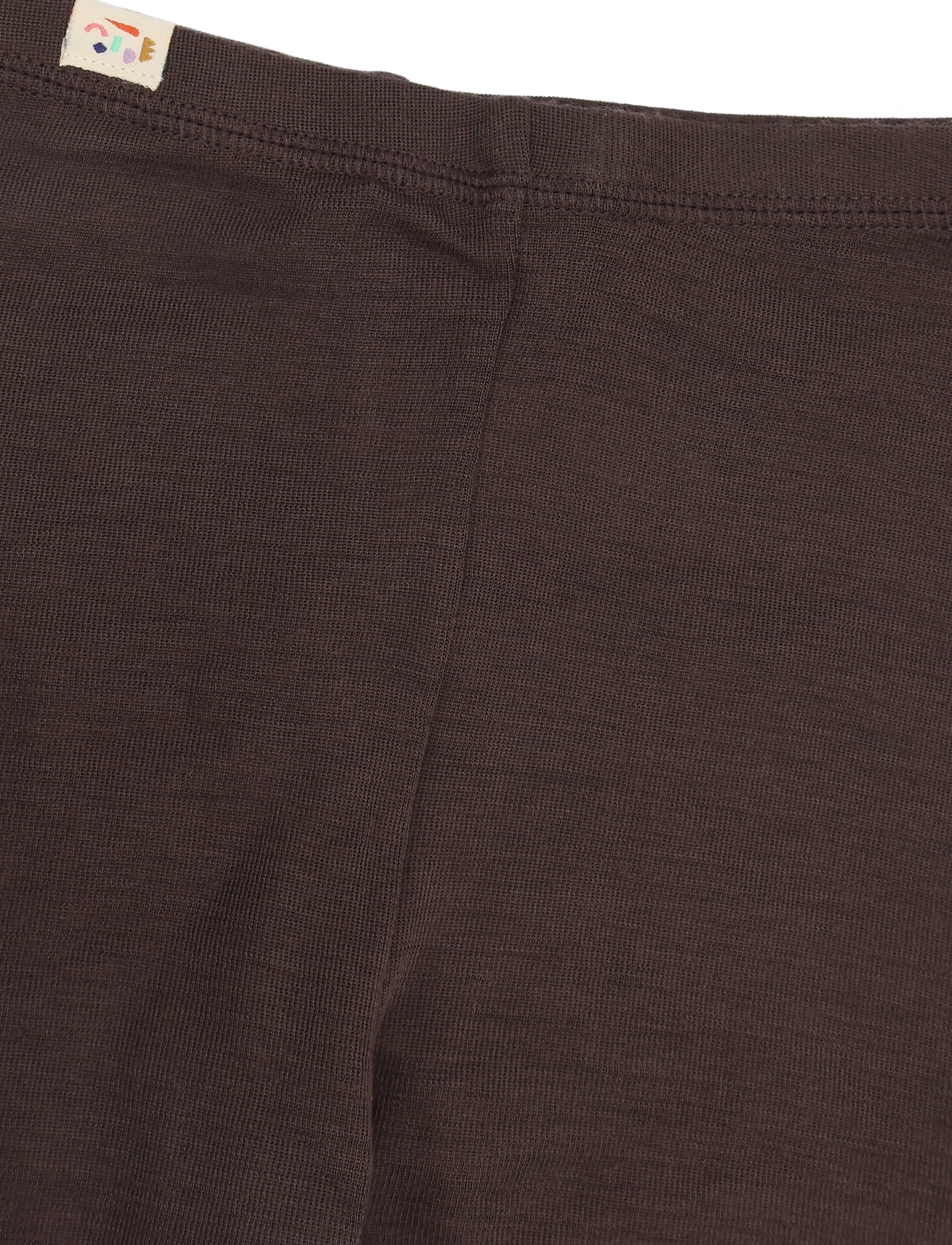 Copenhagen Colors - Merino Light Knitted Leggings - beebi alusriided - dk brown - 4