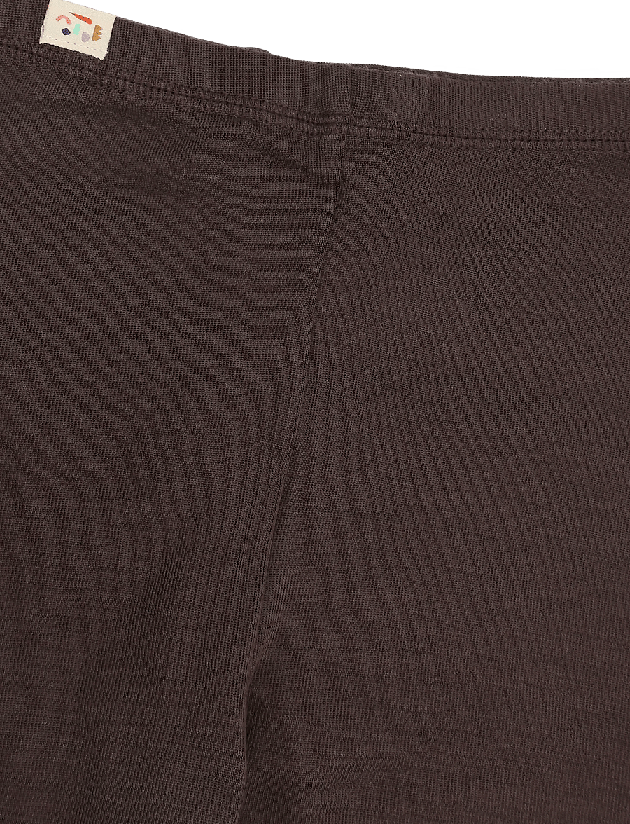Copenhagen Colors - Merino Light Knitted Leggings - beebi alusriided - dk brown - 4