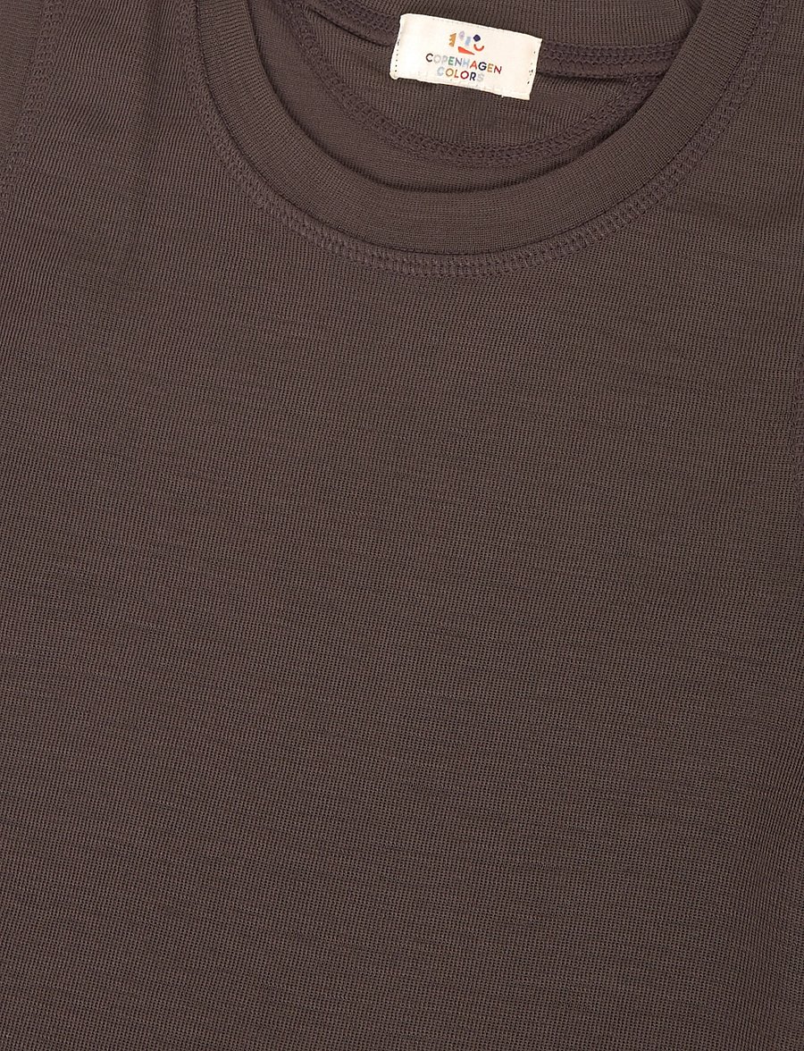 Copenhagen Colors - MERINO LIGHT KNITTED TANK - base layer baby - dk brown - 2