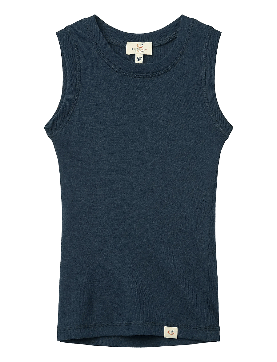 Copenhagen Colors - Merino Light Knitted Tank - base layer baby - navy - 1