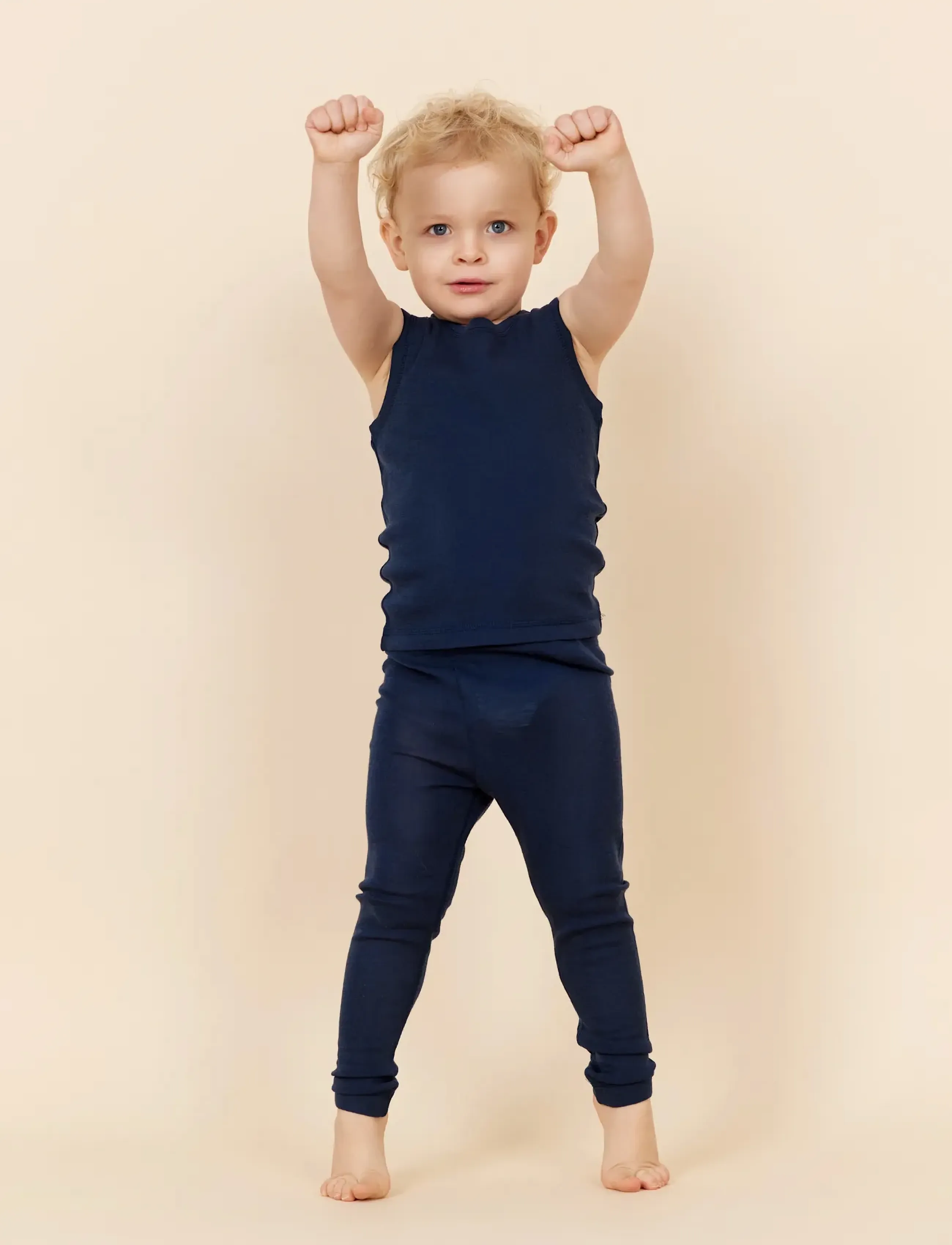 Copenhagen Colors - Merino Light Knitted Tank - base layer baby - navy - 0