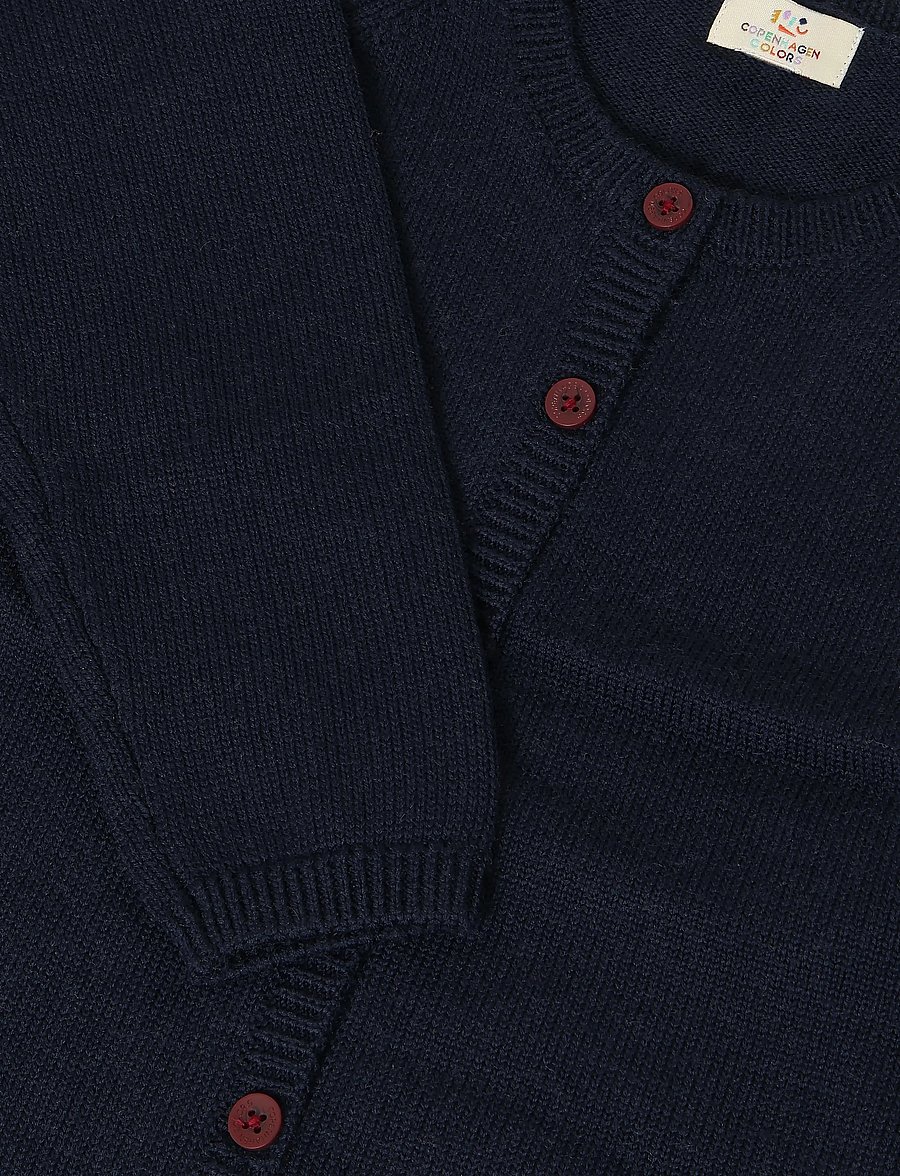 Copenhagen Colors - MERINO KNITTED CARDIGAN - cardigans - navy - 2