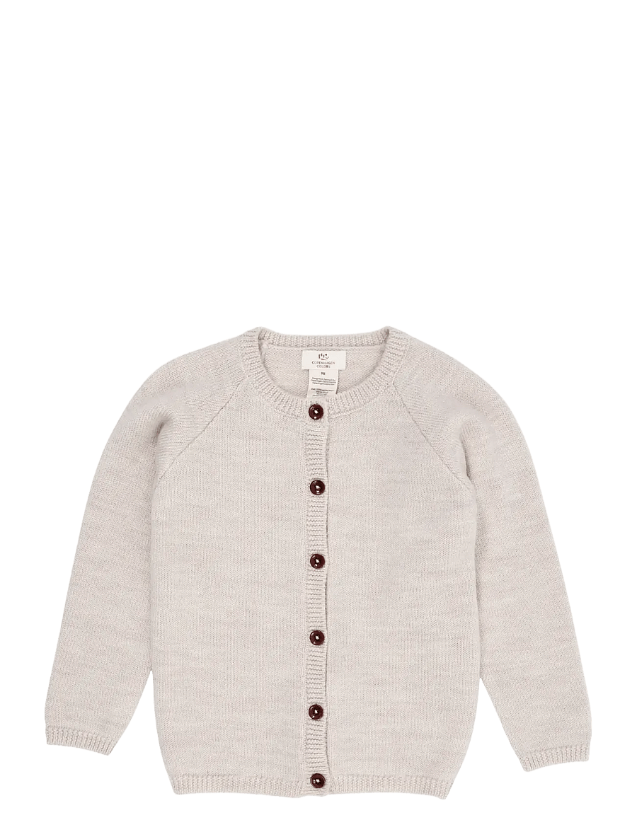 Copenhagen Colors - Merino Knitted Cardigan - kardiganid - pale cream melange - 2