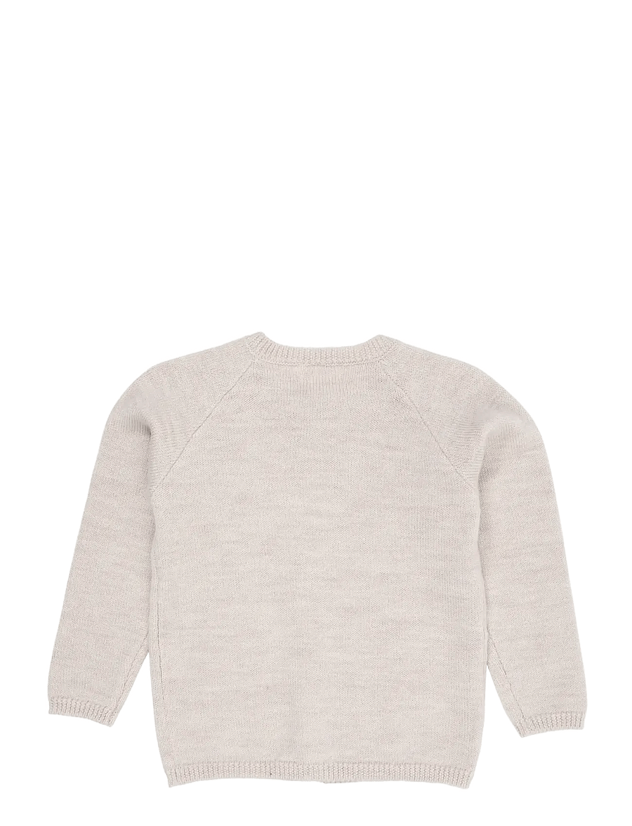 Copenhagen Colors - Merino Knitted Cardigan - kardiganid - pale cream melange - 3