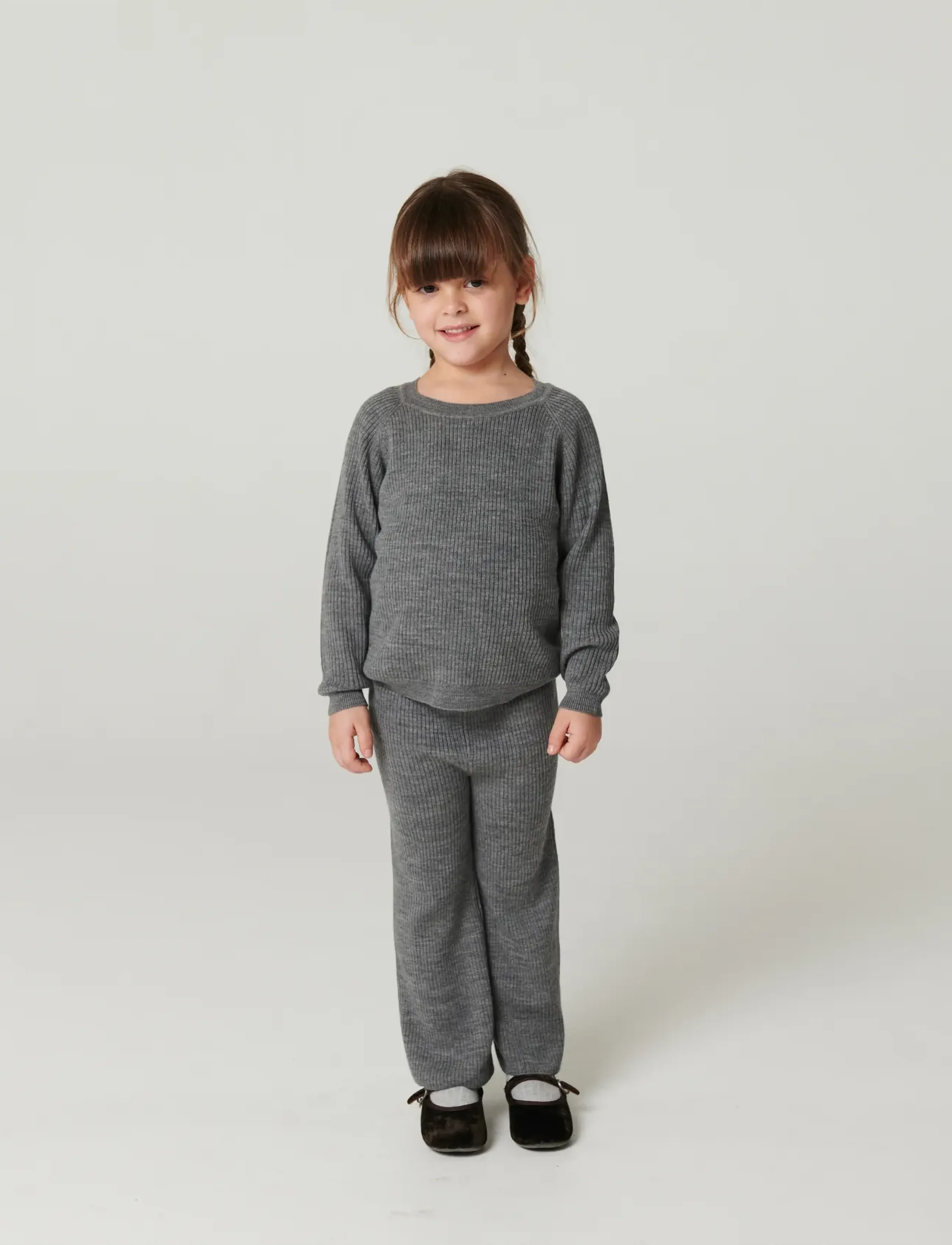 Copenhagen Colors - Merino Wide Rib Pants - beebipüksid - grey melange - 0