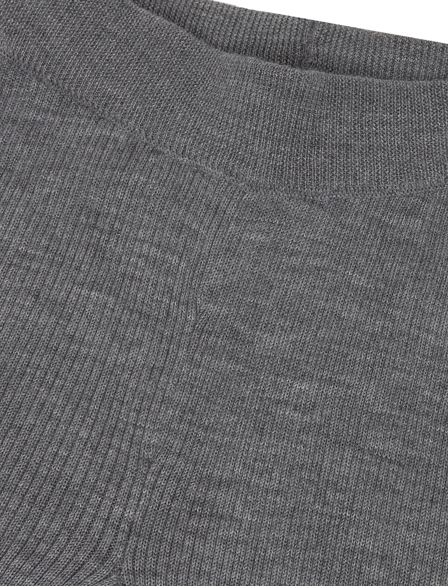 Copenhagen Colors - Merino Wide Rib Pants - beebipüksid - grey melange - 3