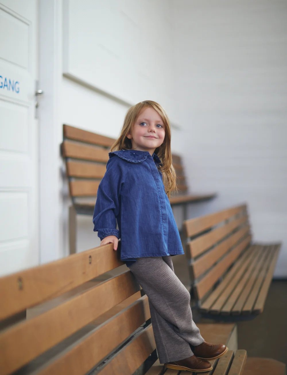 Copenhagen Colors - MERINO WIDE RIB PANTS - babybyxor - natural melange - 0