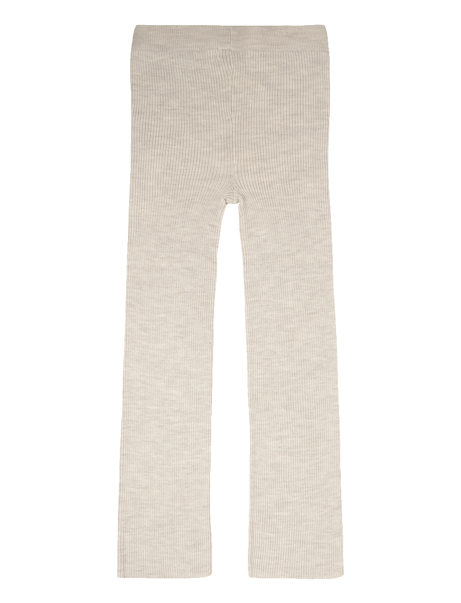 Copenhagen Colors - Merino Wide Rib Pants - sügisesed riided - pale cream melange - 1