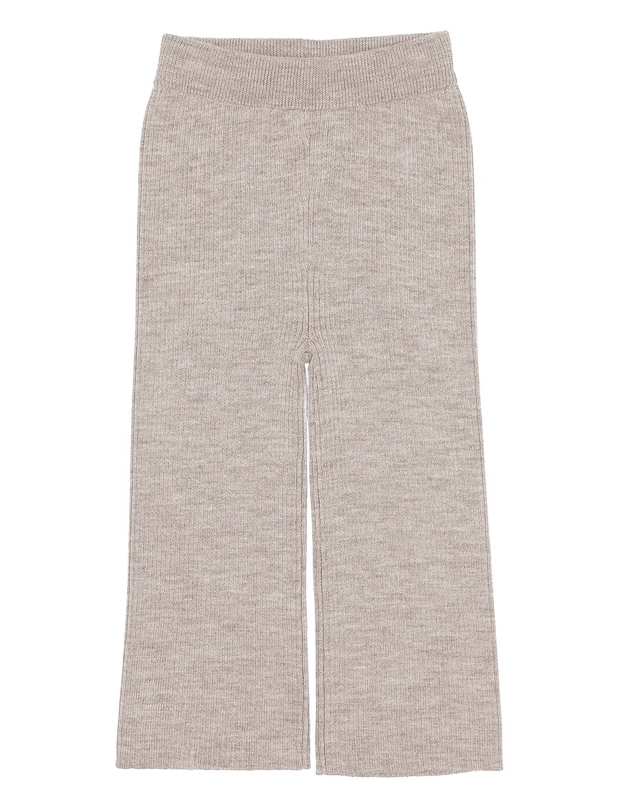 Copenhagen Colors - Merino Wide Rib Pants - sügisesed riided - pale cream melange - 2
