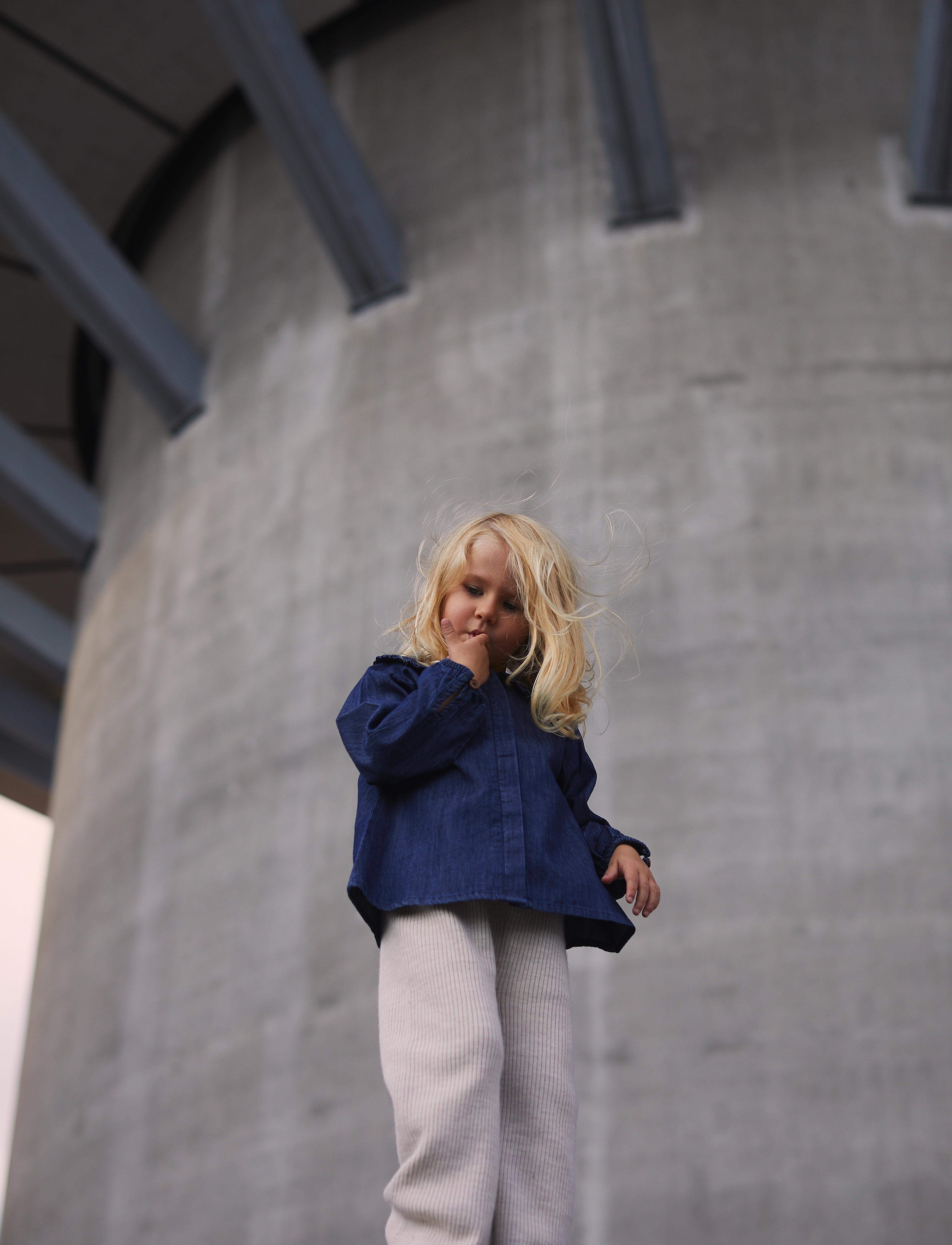 Copenhagen Colors Merino Wide Rib Pants - Bukser - PALE CREAM MELANGE / beige