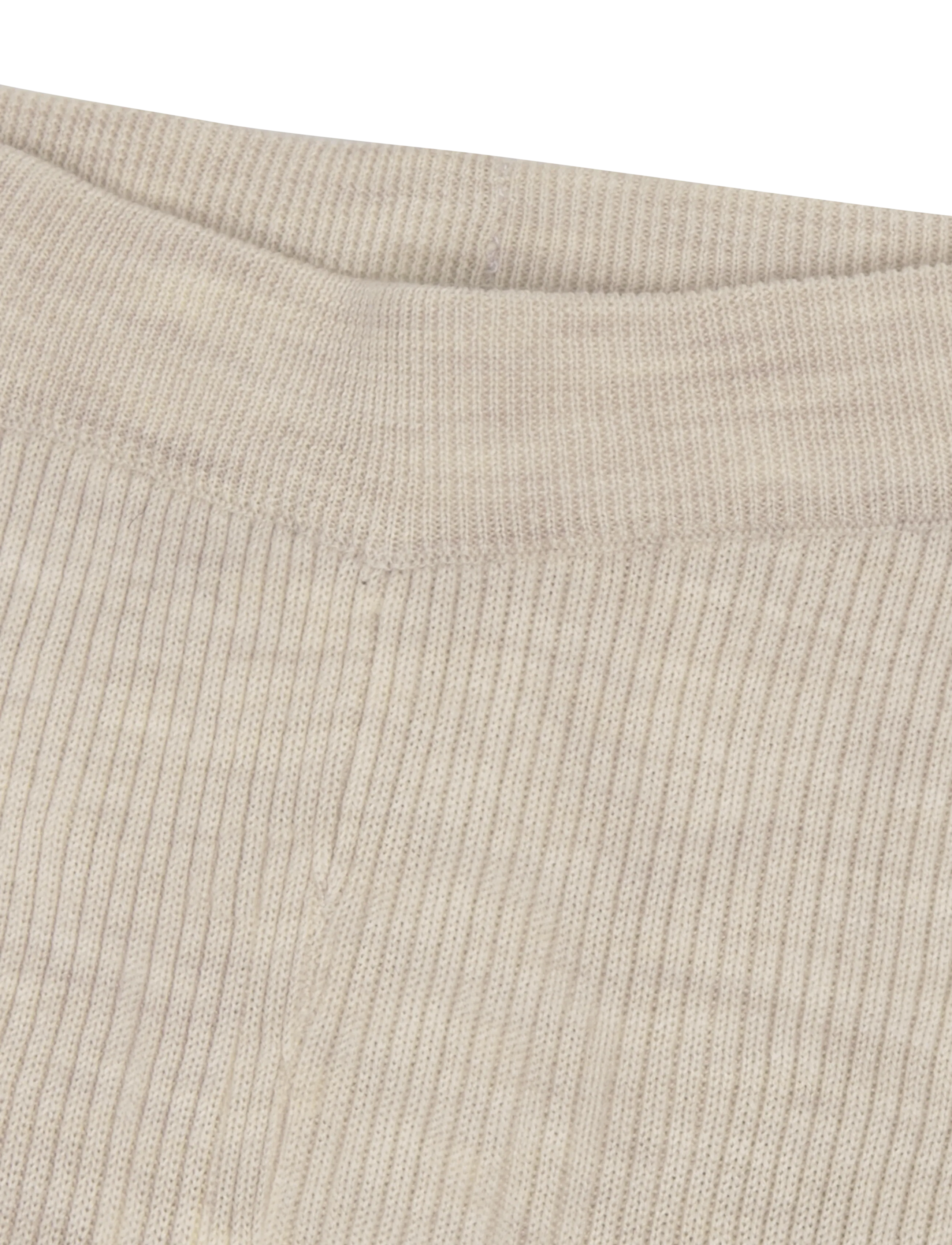 Copenhagen Colors - Merino Wide Rib Pants - baby trousers - pale cream melange - 4