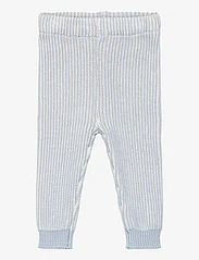 Copenhagen Colors - BRIOCHE KNITTED PANTS - trousers - dusty blue cream combi - 0