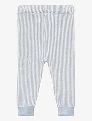 Copenhagen Colors - BRIOCHE KNITTED PANTS - trousers - dusty blue cream combi - 1