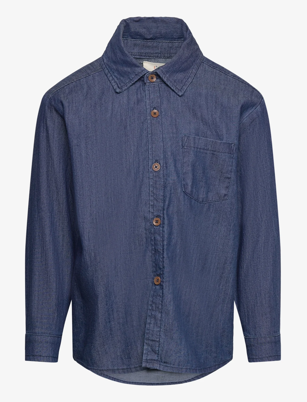 Copenhagen Colors - SUPER LIGHT DENIM CLASSIC SHIRT - long-sleeved shirts - dk denim blue - 0