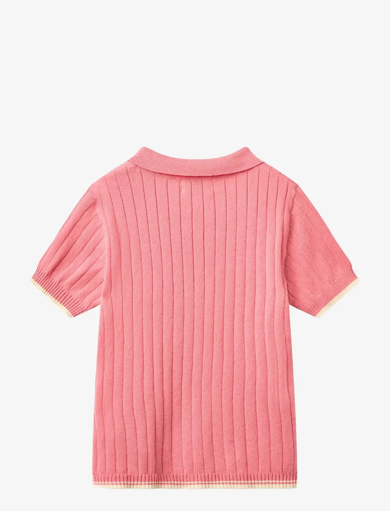 Copenhagen Colors - RIB KNITTED POLO - short-sleeved polos - pink/cream comb. - 2