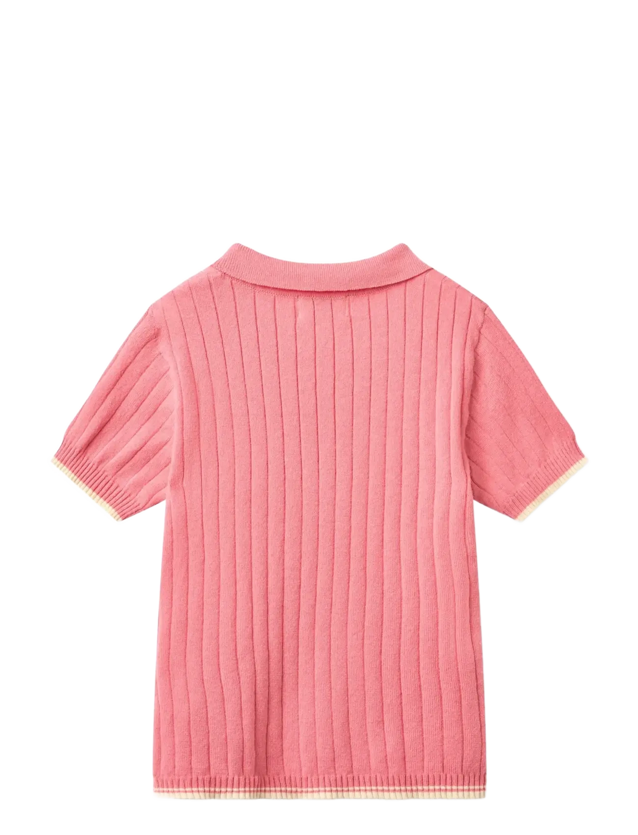 Copenhagen Colors - RIB KNITTED POLO - kortærmede poloer - pink/cream comb. - 2