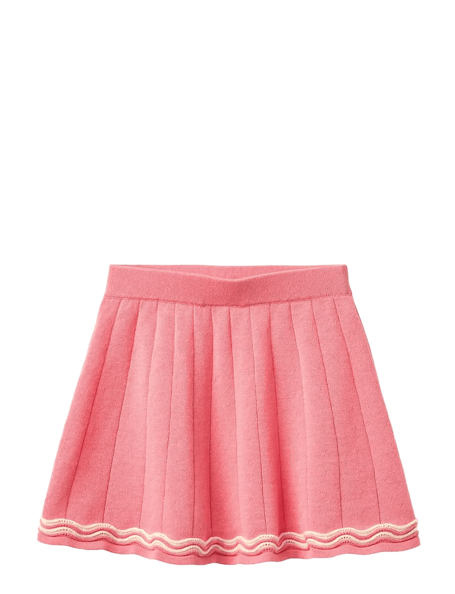 Copenhagen Colors - KNITTED TENNIS SKIRT - midi nederdele - pink/cream comb. - 0