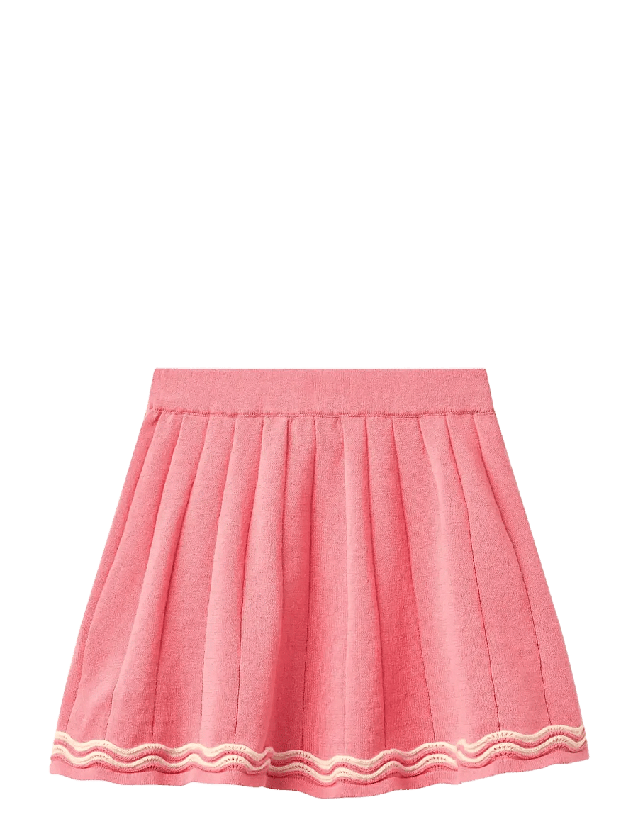 Copenhagen Colors - KNITTED TENNIS SKIRT - midi nederdele - pink/cream comb. - 1