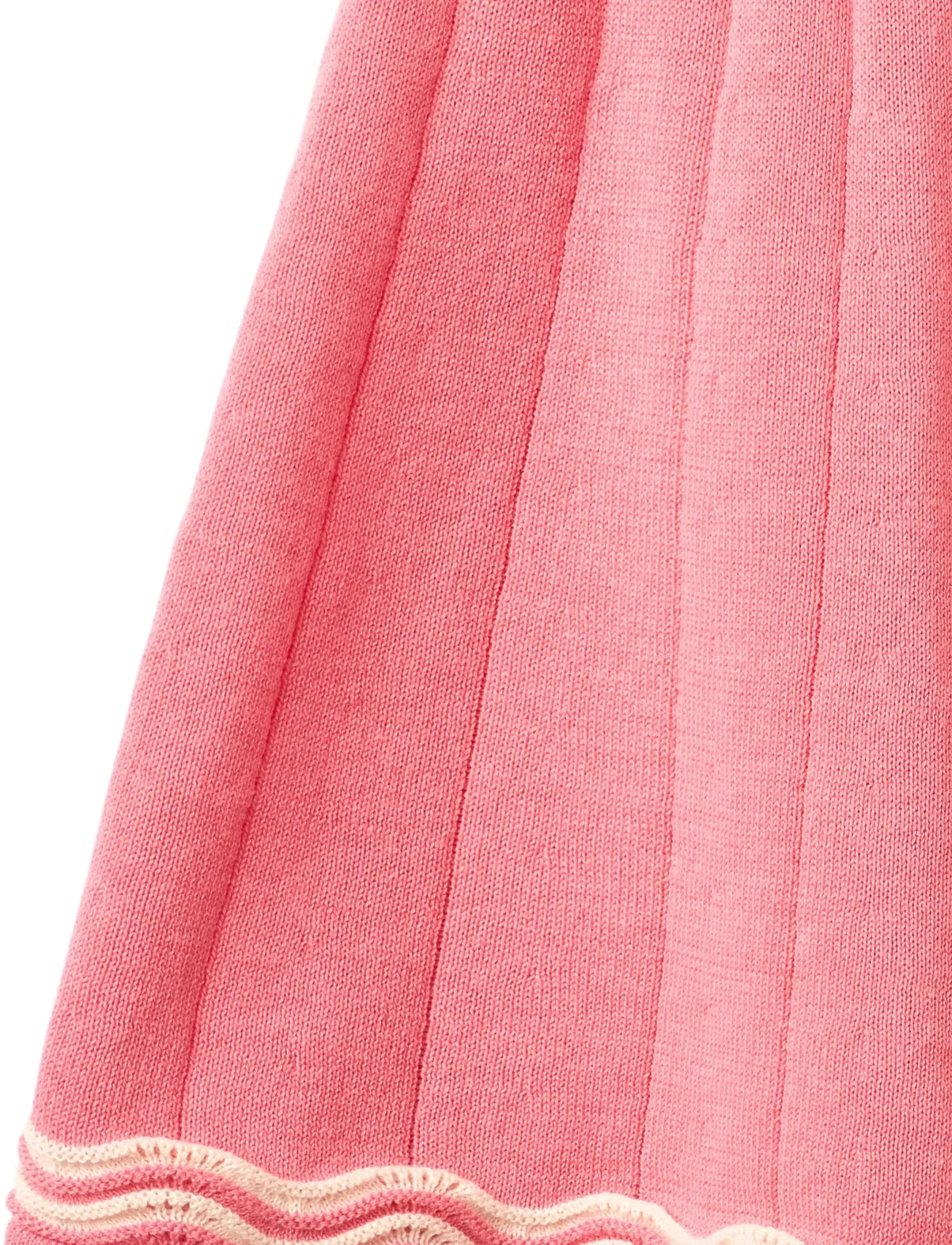 Copenhagen Colors - KNITTED TENNIS SKIRT - midi nederdele - pink/cream comb. - 2