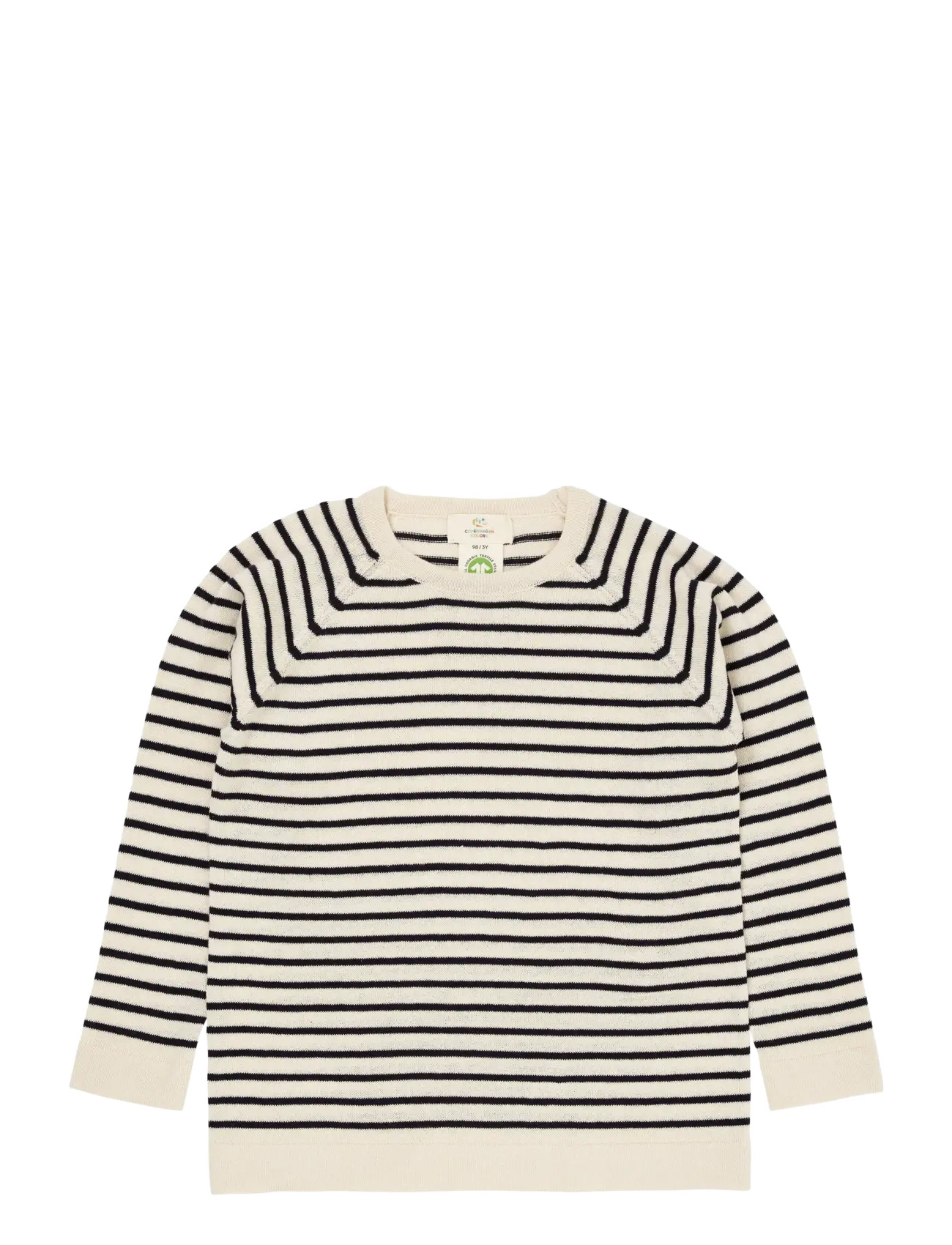 Copenhagen Colors - LT. KNITTED T-SHIRT LS - pullover - cream/navy comb. - 0