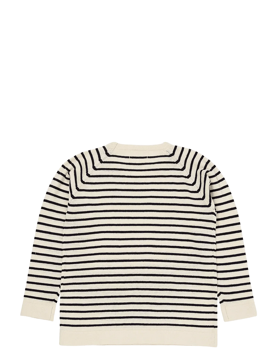Copenhagen Colors - LT. KNITTED T-SHIRT LS - pulls - cream/navy comb. - 1