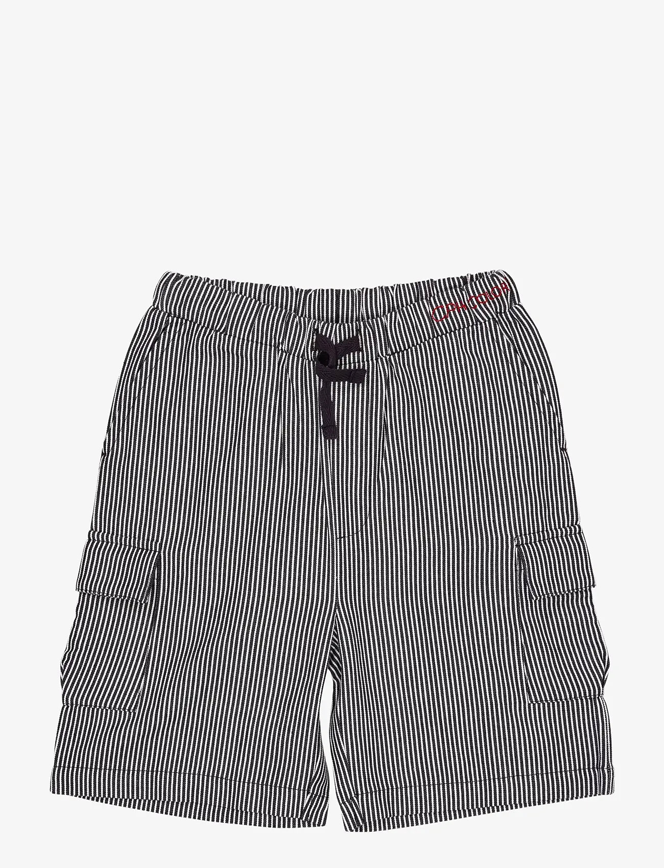 Copenhagen Colors - STRIPED POCKET SHORTS - lühikesed vabaajapüksid - navy stripe - 0