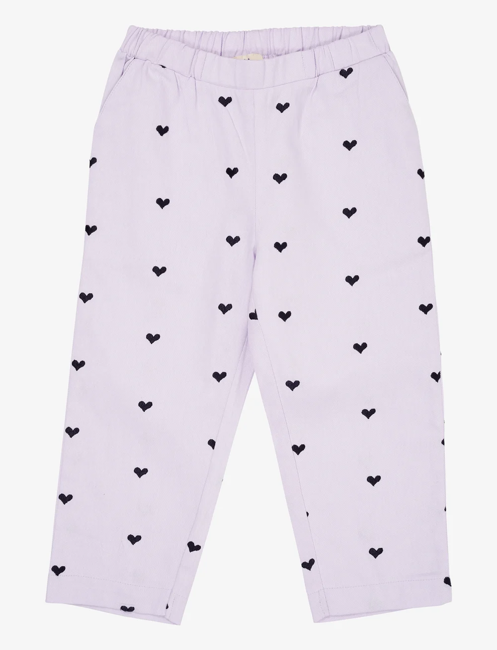 Copenhagen Colors - TWILL HEART PANTS - night & underwear - lavender w. navy hearts - 1