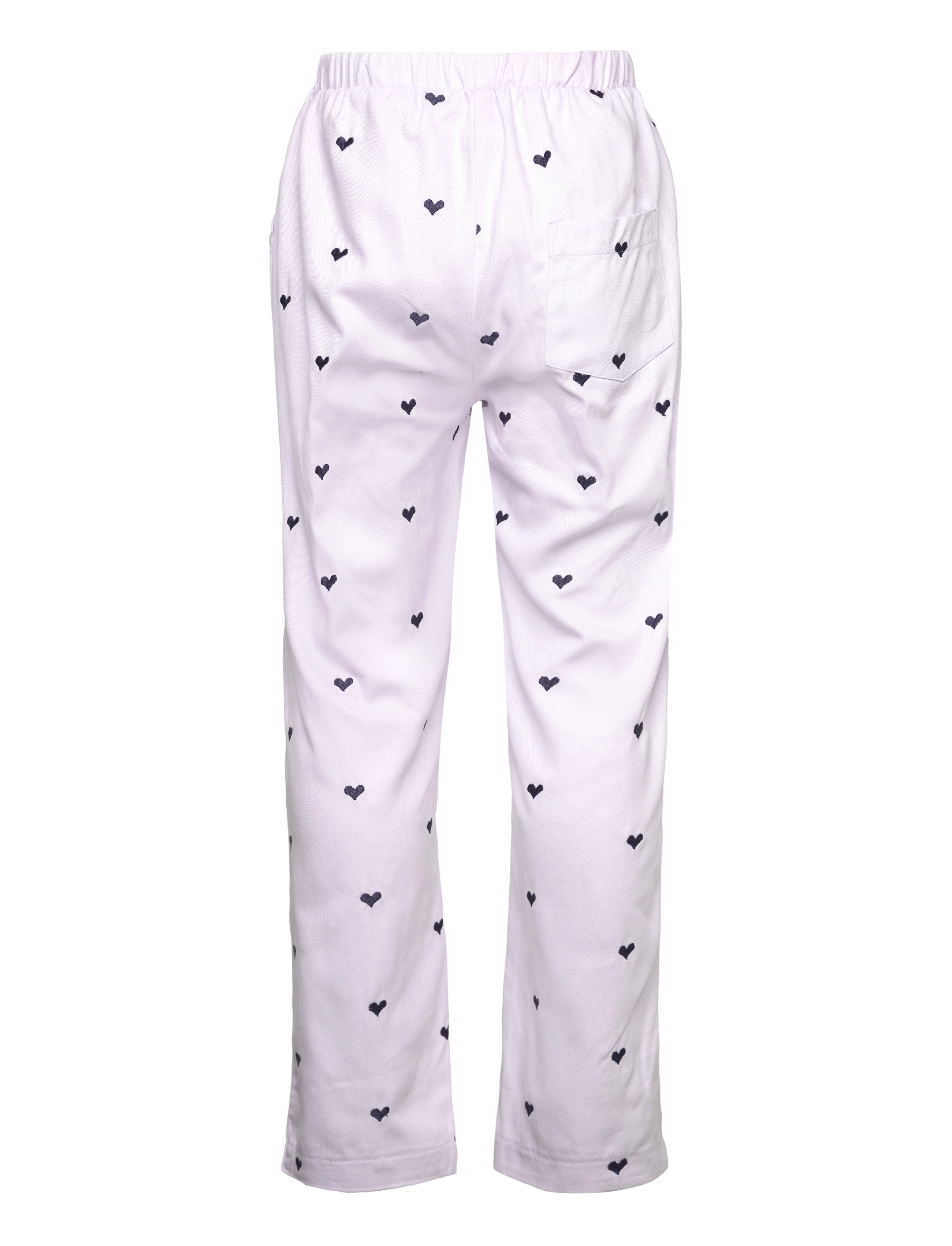 Copenhagen Colors - TWILL HEART PANTS - lavender w. navy hearts - 2